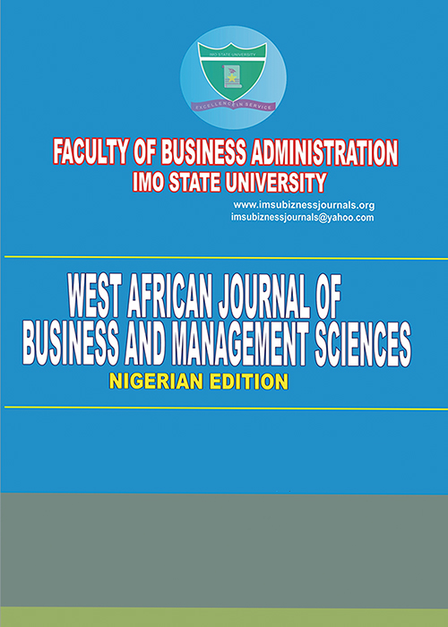 WEST AFRICAN JOURNAL OF BUSINESS AND MANAGEMENT SCIENCES
