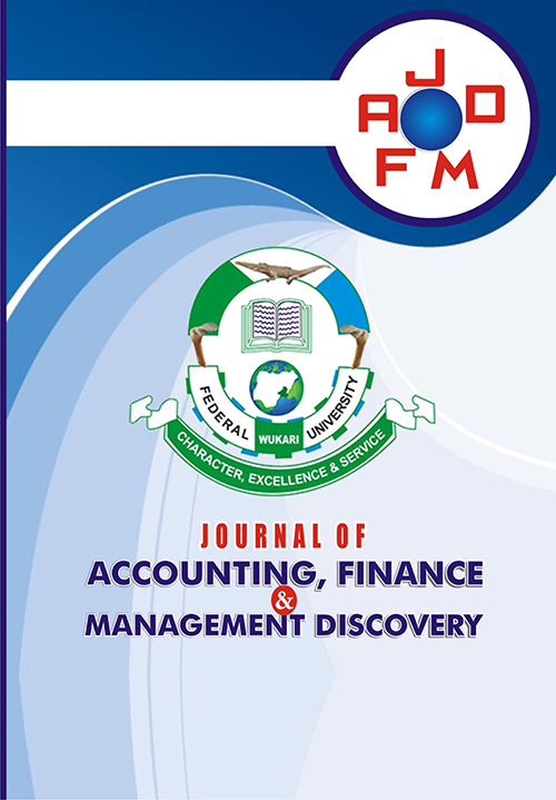 JOURNAL OF ACCOUNTING, FINANCE & MANAGEMENT DISCOVERY WUKARI